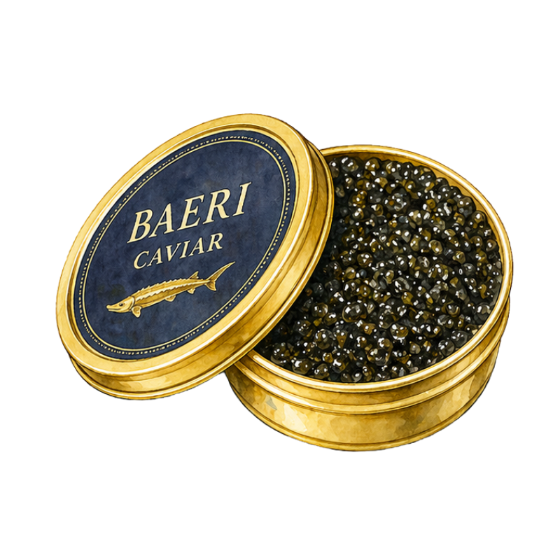 Persian Baeri Caviar at Ratafia Caviar Bar and Restaurant in Cupecoy, Sint Maarten