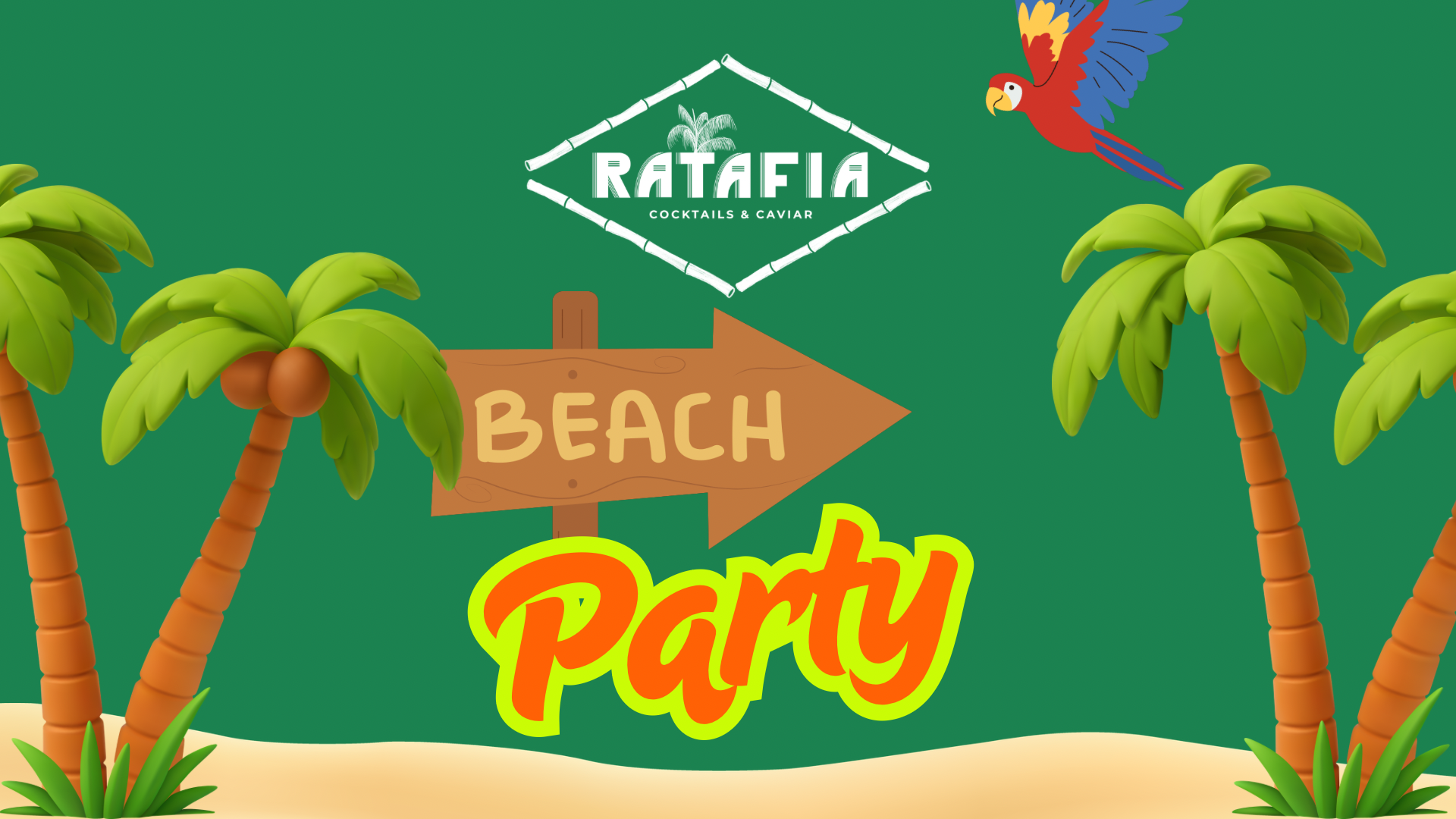 Beach Party at Ratafia in Cupecoy, Sint Maarten